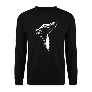 Borzoi Silhouette Greyhounds Greyhound Dog Wilsigns - Unisex Sweatshirt - black - Front - Alina (178cm) & Michal (187cm)