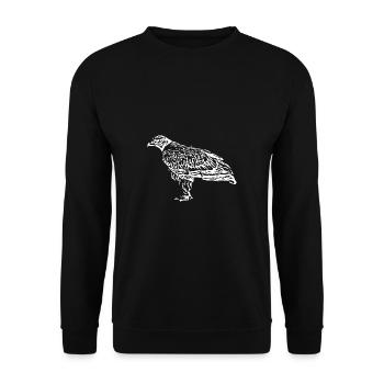 Falken Vogel Vögel - Unisex Pullover - Schwarz - Vorne - Alina (178cm) & Michal (187cm)