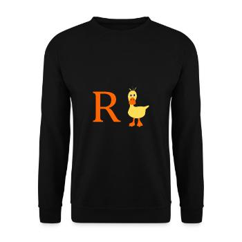 Rente Ente - Unisex Pullover - Schwarz - Vorne - Alina (178cm) & Michal (187cm)