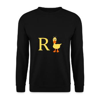 Rente Ente - Unisex Pullover - Schwarz - Vorne - Alina (178cm) & Michal (187cm)