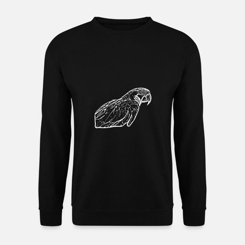 Parrots Bird White - Unisex Sweatshirt - black
