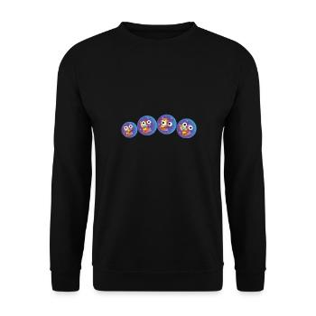 disco family, family, discokugel, disco - Unisex Pullover - Schwarz - Vorne - Alina (178cm) & Michal (187cm)