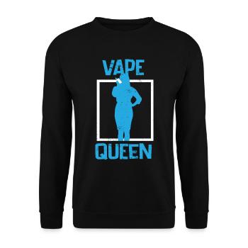 E-Zigarette E-Shisha Dampf Liquid - Unisex Pullover - Schwarz - Vorne - Alina (178cm) & Michal (187cm)