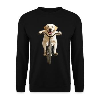 Labrador Retriever - Unisex Pullover - Schwarz - Vorne - Alina (178cm) & Michal (187cm)