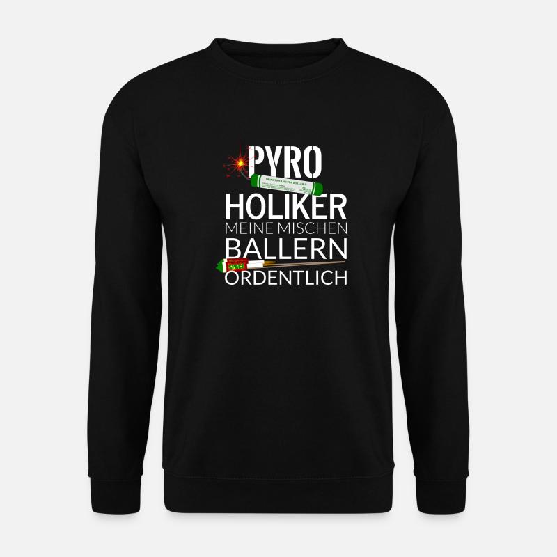 Pyro Feuerwerk Pyroholiker - Unisex Pullover - Schwarz