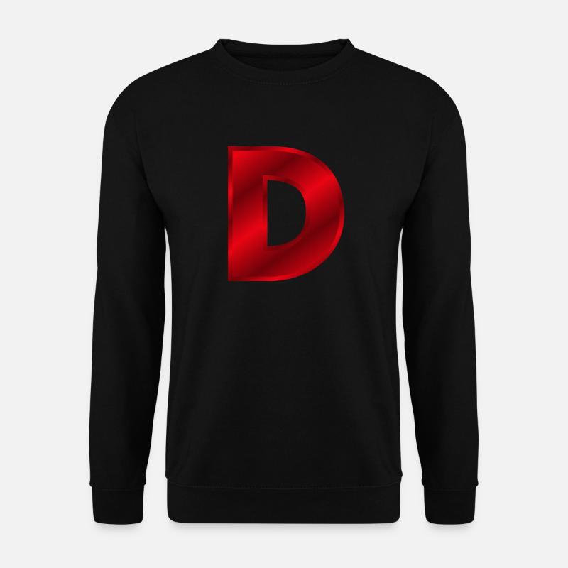 Rotes D - Unisex Pullover - Schwarz