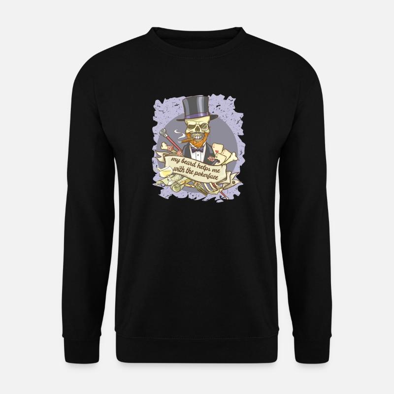 My Beard helps me with the Pokerface - Unisex Pullover - Schwarz