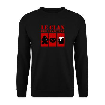 Le clan des Alsaciens - Sweat-shirt Unisexe - noir - Devant - Alina (178cm) & Michal (187cm)