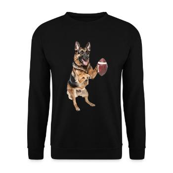 Berger allemand - Sweat-shirt Unisexe - noir - Devant - Alina (178cm) & Michal (187cm)