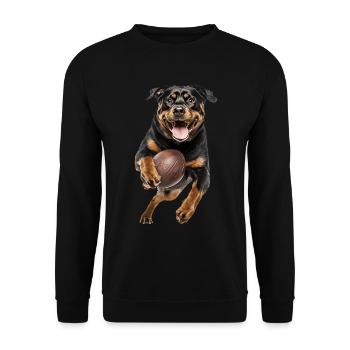 Rottweiler - Sweat-shirt Unisexe - noir - Devant - Alina (178cm) & Michal (187cm)