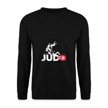 judo - Unisex Sweatshirt - black - Front - Alina (178cm) & Michal (187cm)