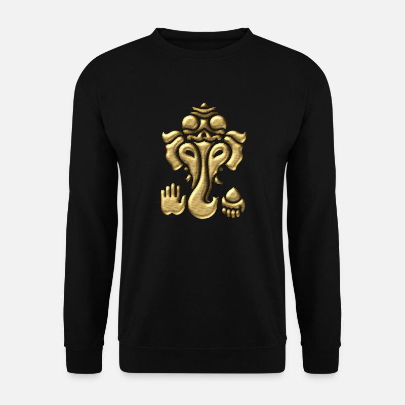 Ganesha, Elefanten Gott, Hinduismus, Yoga, Tantra - Unisex Pullover - Schwarz