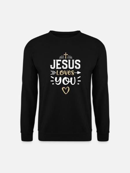 Jésus t’aime - Jésus - Sweat-shirt Unisexe - noir