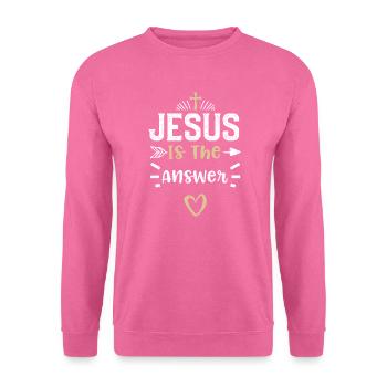 Jesus Is The Answer - Jesus - Unisex Sweatshirt - pink - Front