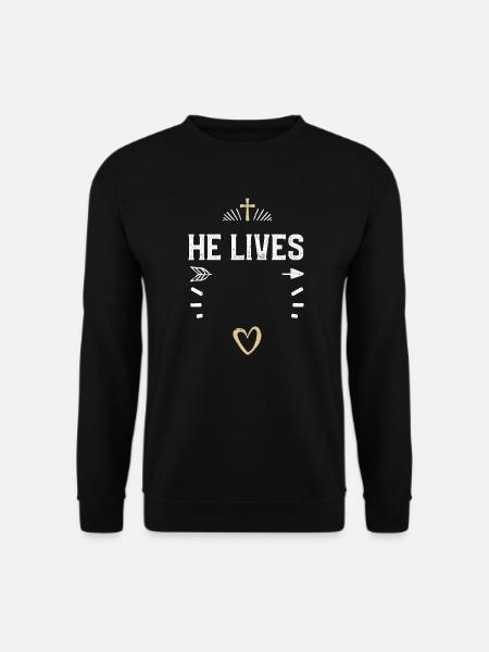 Il vit - Jésus - Sweat-shirt Unisexe - noir