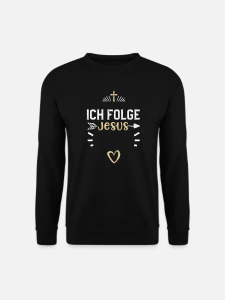 Ich folge Jesus - Jesus - Unisex Pullover - Schwarz