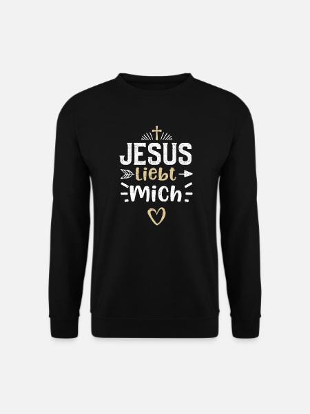 Jesus liebt mich - Jesus - Unisex Pullover - Schwarz