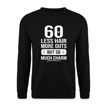 60 Jahre So viel Charme Geschenk 60. Jubiläum - Unisex Pullover - Schwarz - Vorne - Alina (178cm) & Michal (187cm)