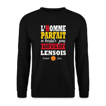 Lens Lensois supporter Football Lens - Sweat-shirt Unisexe - noir - Devant - Alina (178cm) & Michal (187cm)