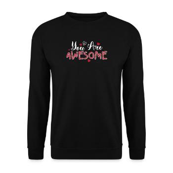Scénario de Tu es génial de Cœurs - Sweat-shirt Unisexe - noir - Devant - Alina (178cm) & Michal (187cm)