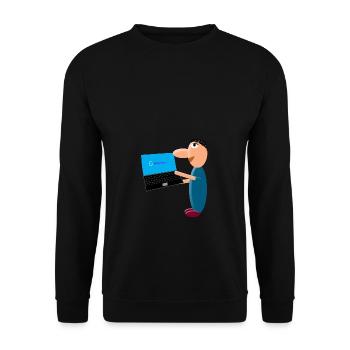 Homme patient - Sweat-shirt Unisexe - noir - Devant - Alina (178cm) & Michal (187cm)