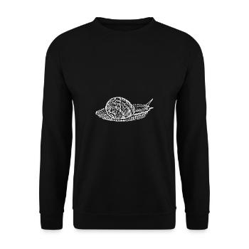 Escargot, escargot de vigne blanc - Sweat-shirt Unisexe - noir - Devant - Alina (178cm) & Michal (187cm)