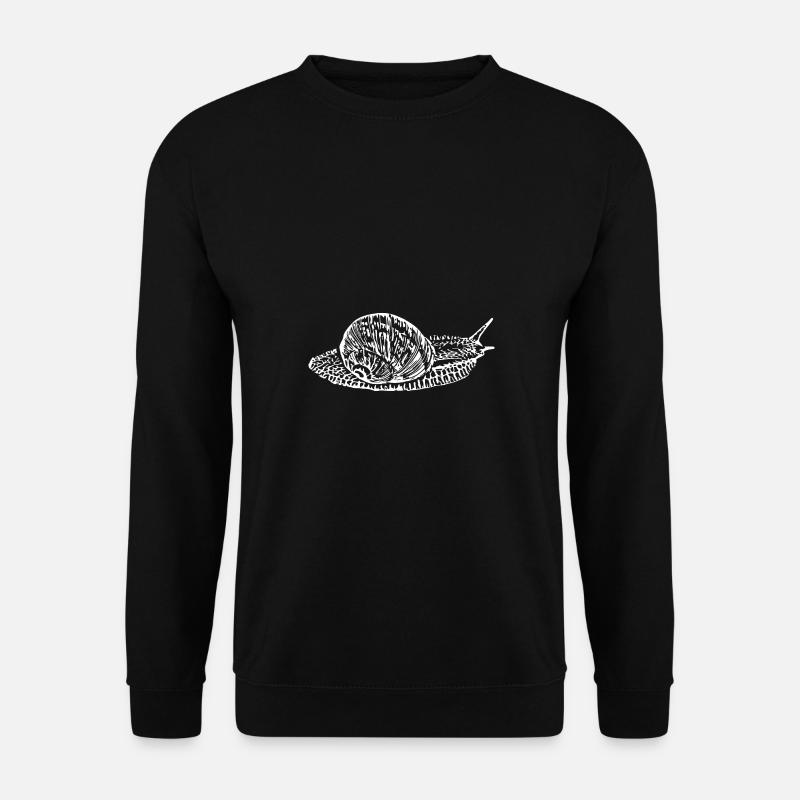 Snail, vineyard snail white - Unisex Sweatshirt - black