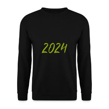 2024 Réveillon du Nouvel An vert - Sweat-shirt Unisexe - noir - Devant - Alina (178cm) & Michal (187cm)