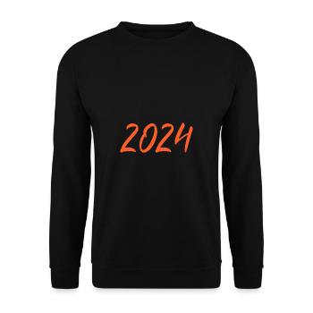 2024 Réveillon du Nouvel An Oranges du Nouvel An - Sweat-shirt Unisexe - noir - Devant - Alina (178cm) & Michal (187cm)