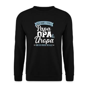 Uropa - Unisex Pullover - Schwarz - Vorne - Alina (178cm) & Michal (187cm)