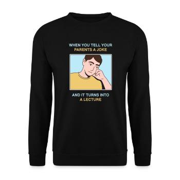 Des parents conçoivent pour de jeunes Pinoys fiers - Sweat-shirt Unisexe - noir - Devant - Alina (178cm) & Michal (187cm)
