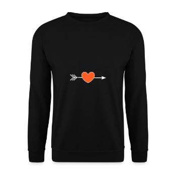 orange heart oranges - Unisex Sweatshirt - black - Front - Alina (178cm) & Michal (187cm)