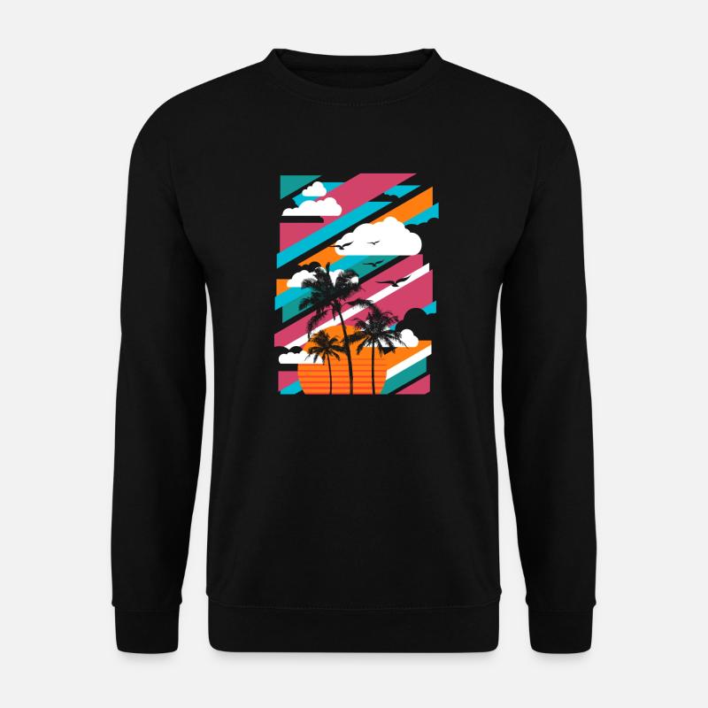 Palmen Paradies 01 - Unisex Pullover - Schwarz