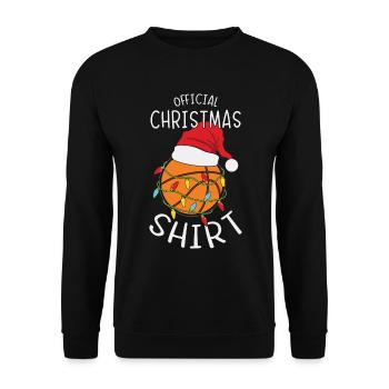 Basket-ball Noël Nikolaus Basketballer - Sweat-shirt Unisexe - noir - Devant - Alina (178cm) & Michal (187cm)
