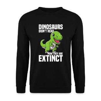 Dictons drôles de rat de bibliothèque - Sweat-shirt Unisexe - noir - Devant - Alina (178cm) & Michal (187cm)