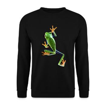 Red Eyed Tree Frog Frog Keeper Frog Fan - Unisex Sweatshirt - black - Front - Alina (178cm) & Michal (187cm)