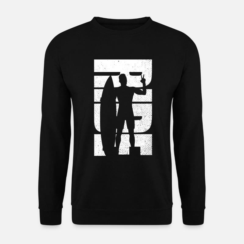Männer Surfen Retro Boarding Surfer - Unisex Pullover - Schwarz