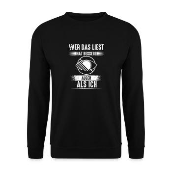 aveugle - Sweat-shirt Unisexe - noir - Devant - Alina (178cm) & Michal (187cm)