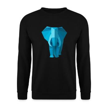 Elefant - Unisex Pullover - Schwarz - Vorne - Alina (178cm) & Michal (187cm)