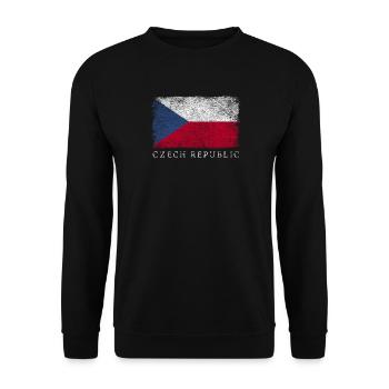 Czech Republic Czech flag - Unisex Sweatshirt - black - Front - Alina (178cm) & Michal (187cm)