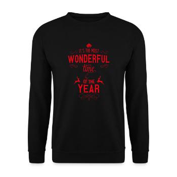 most_wonderful_time_of_the_year_r - Unisex Pullover - Schwarz - Vorne - Alina (178cm) & Michal (187cm)