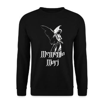 Trauender Ange « Memento Mori » - Sweat-shirt Unisexe - noir - Devant - Alina (178cm) & Michal (187cm)