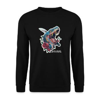 Snake Vintage Retro Design - Unisex Sweatshirt - black - Front - Alina (178cm) & Michal (187cm)