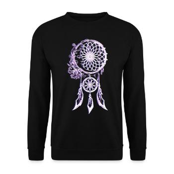 Indian Healing Symbol - Unisex Sweatshirt - black - Front - Alina (178cm) & Michal (187cm)