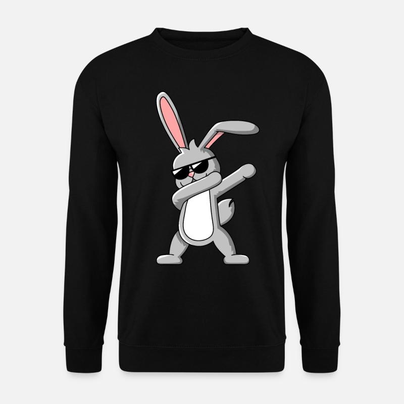 Dabbing Hase - Lustiges Dab Tanz Osterhasen Design - Unisex Pullover - Schwarz