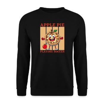 Apple pie playing football - Unisex Sweatshirt - black - Front - Alina (178cm) & Michal (187cm)