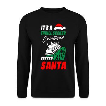 Roller Coaster Christmas - Unisex Sweatshirt - black - Front - Alina (178cm) & Michal (187cm)