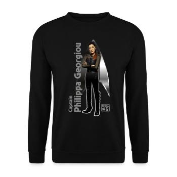 Star Trek Discovery Captain Philippa Georgiou - Unisex Sweatshirt - black - Front - Alina (178cm) & Michal (187cm)