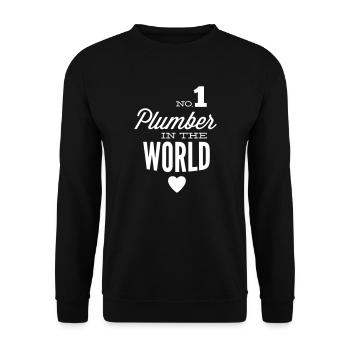Best plumbing of world - Unisex Sweatshirt - black - Front - Alina (178cm) & Michal (187cm)