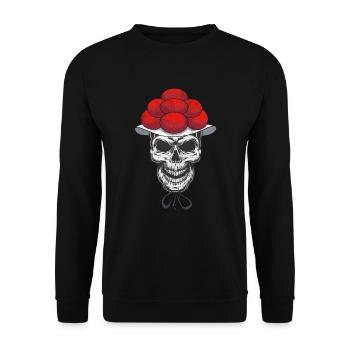 Schwarzwaldmädel Bollenhut Schwarzwald - Unisex Pullover - Schwarz - Vorne - Alina (178cm) & Michal (187cm)